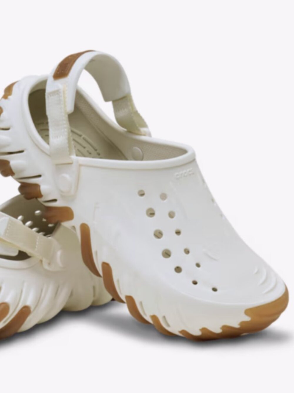 Crocs Echo Gum RO Clog Size 12 Men Chalk Gum 211675-0WV New Without Box